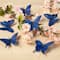 Papillons en plume bleu de 9 cm, 6 unités d’Ashland